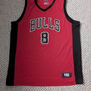 NBA Red and Black Bulls Jersey